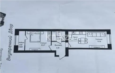Продажа 2-комнатной квартиры, 48 м², пр. Улы Дала, дом  38а в Астане