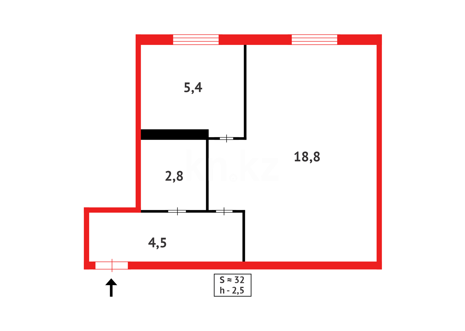 Продажа 1-комнатной квартиры, 31 м² в Караганде - фото 6