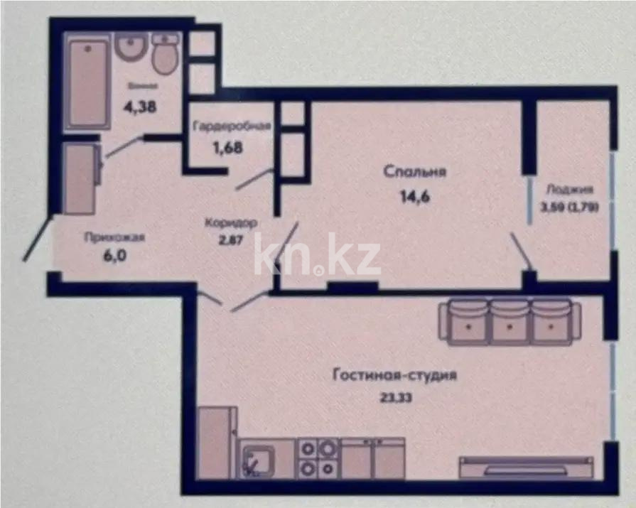 Продажа 2-комнатной квартиры, 54.4 м² в Астане - фото 4