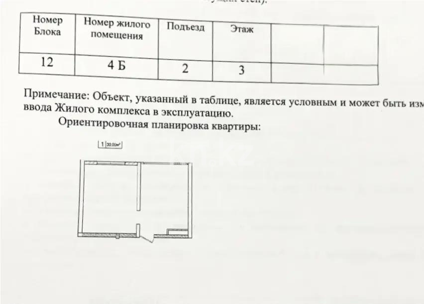 Продажа 1-комнатной квартиры, 30 м² в Алматы