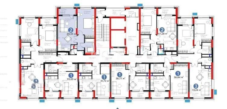 Продажа 2-комнатной квартиры, 49.53 м², пр. Туран, дом  57а в Астане - фото 2