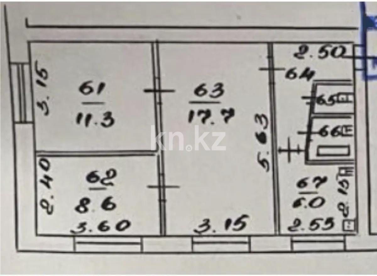 Продажа 3-комнатной квартиры, 51.7 м², пр. Назарбаева, дом  266 в Алматы - фото 7