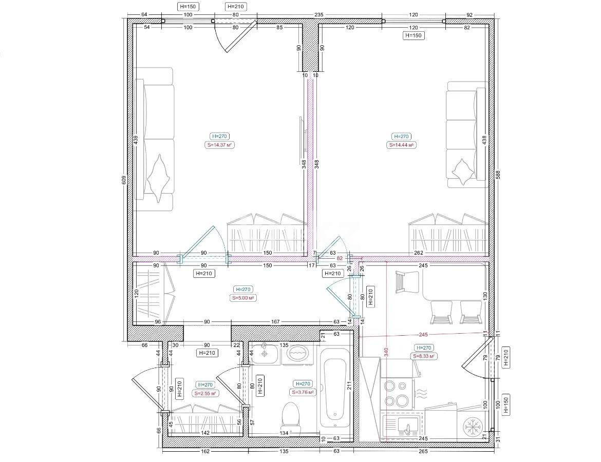 Продажа 2-комнатной квартиры, 50 м² в Алматы - фото 6