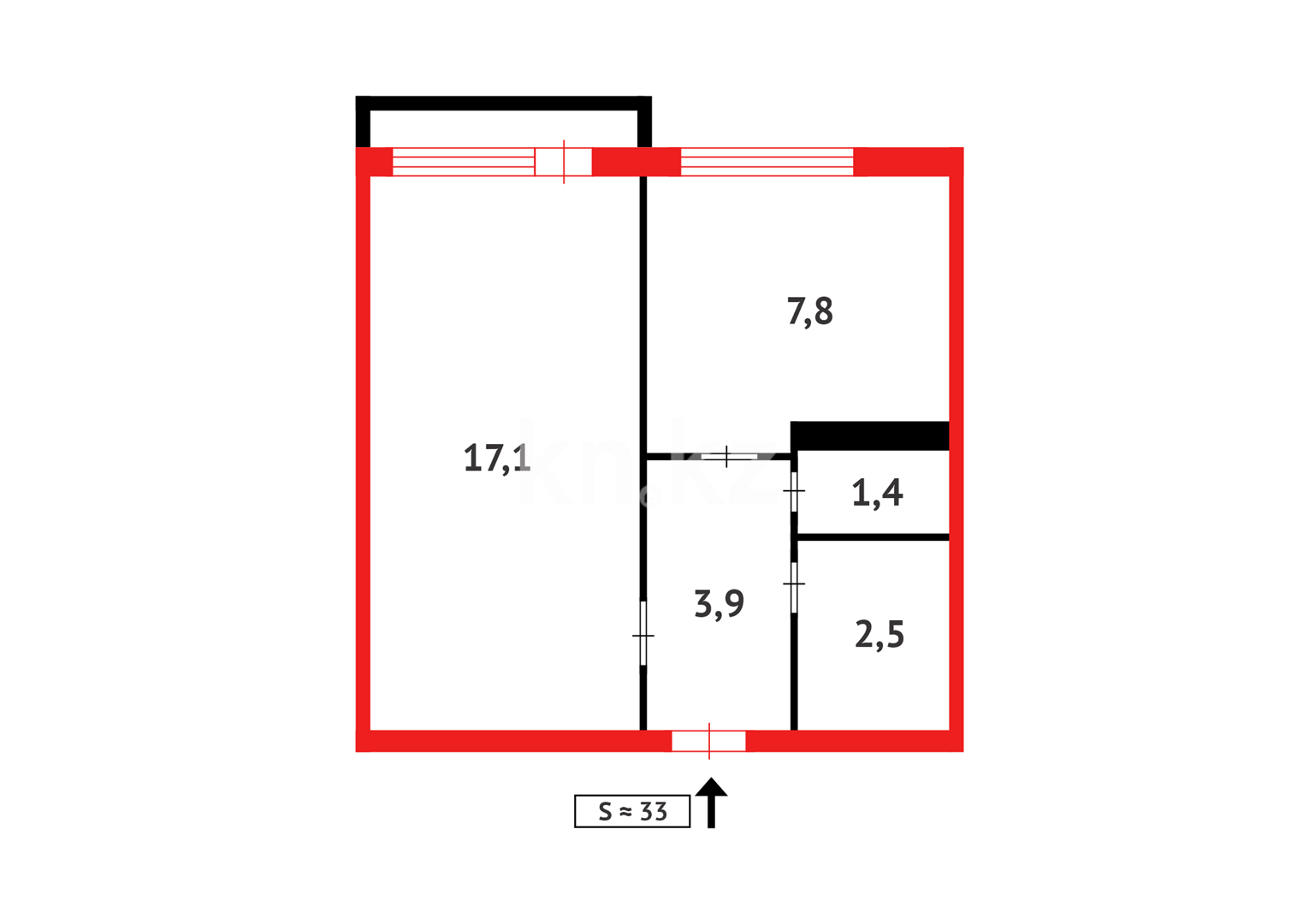 Продажа 1-комнатной квартиры, 33 м² в Темиртау - фото 7
