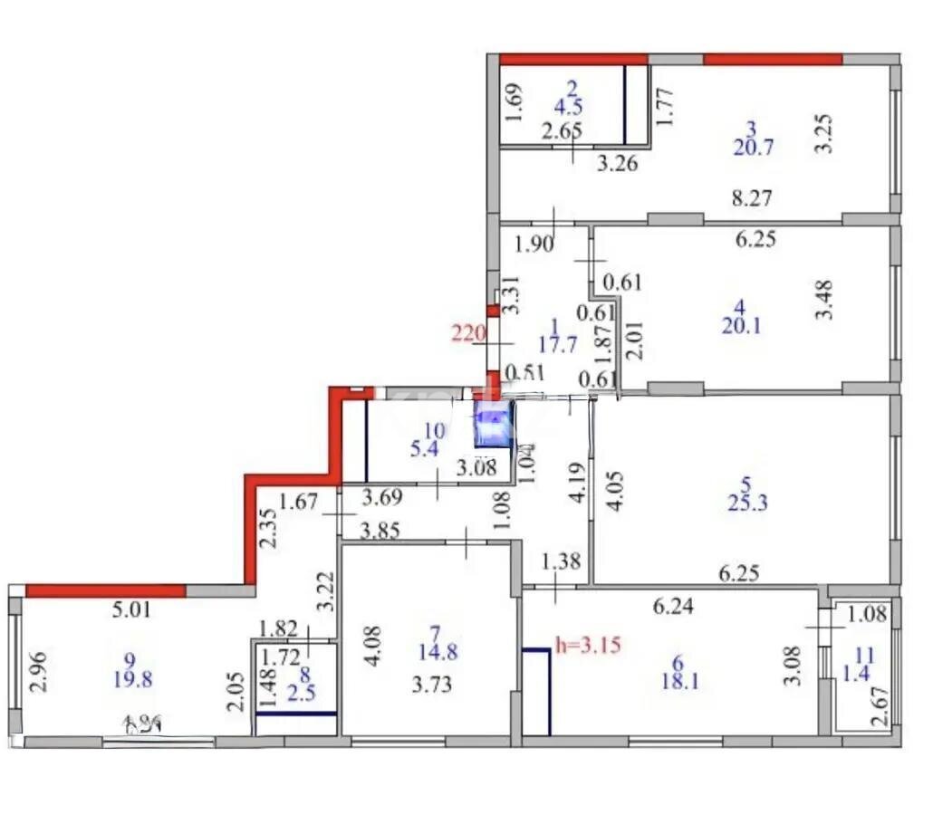 Продажа 5-комнатной квартиры, 150.3 м² в Астане