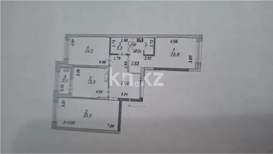 Продажа 3-комнатной квартиры, 89.2 м² в Астане