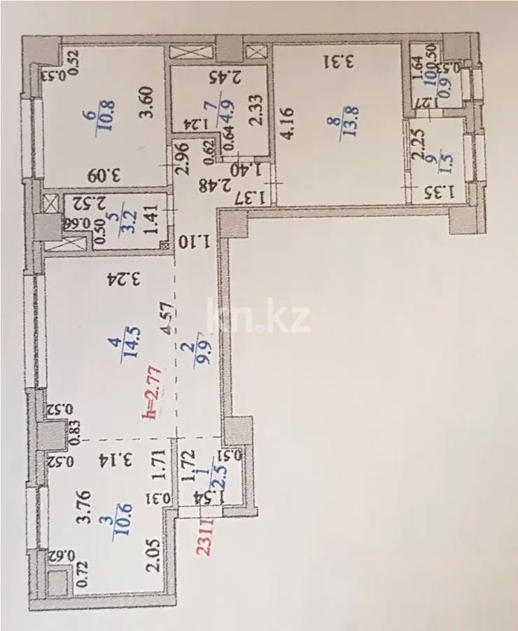Продажа 3-комнатной квартиры, 72.6 м², ул. Нажимеденова, дом  4 в Астане - фото 6