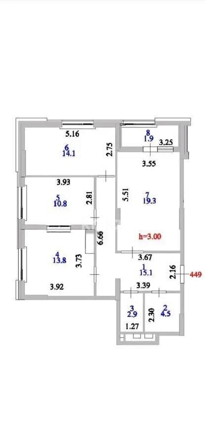 Продажа 3-комнатной квартиры, 82 м² в Астане - фото 3
