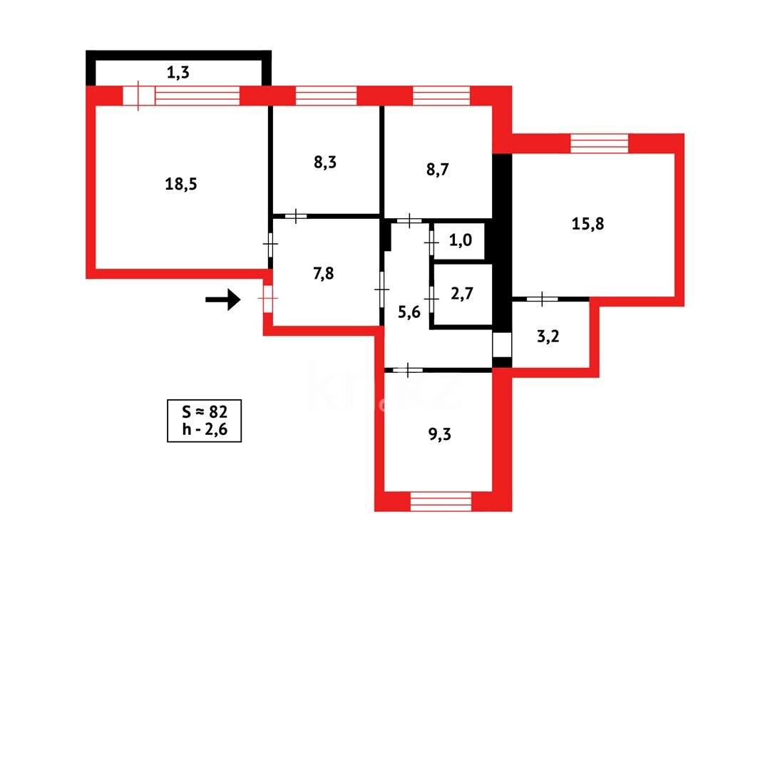 Продажа 4-комнатной квартиры, 80 м² в Караганде - фото 16