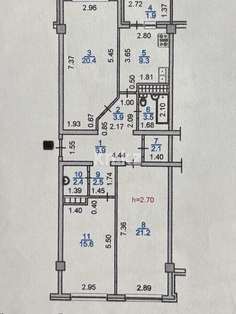 Продажа 3-комнатной квартиры, 90 м² в Алматы - фото 10