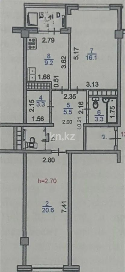 Продажа 2-комнатной квартиры, 60 м² в Алматы - фото 3