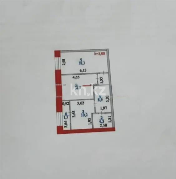 Продажа 2-комнатной квартиры, 57.8 м² в Астане