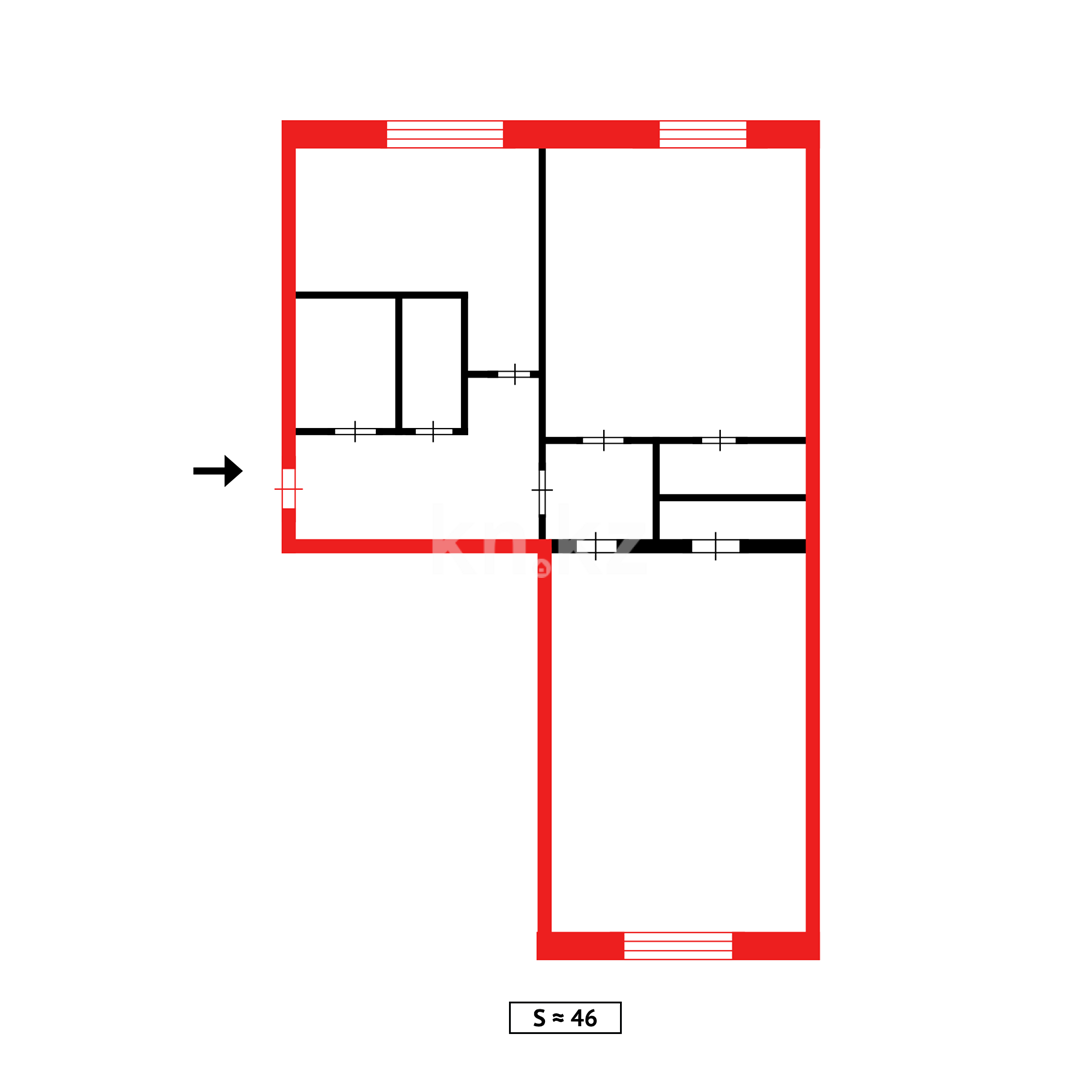 Продажа 2-комнатной квартиры, 46 м², ул. Бейбитшилик, дом  77 в Астане - фото 8