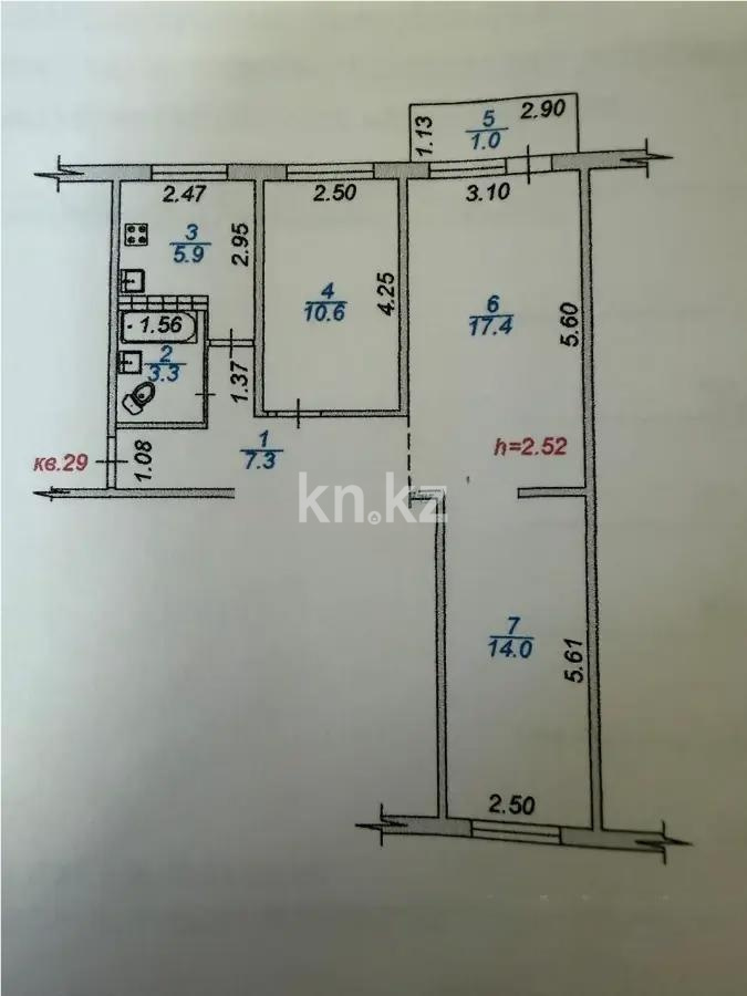 Продажа 3-комнатной квартиры, 60 м² в Алматы - фото 7