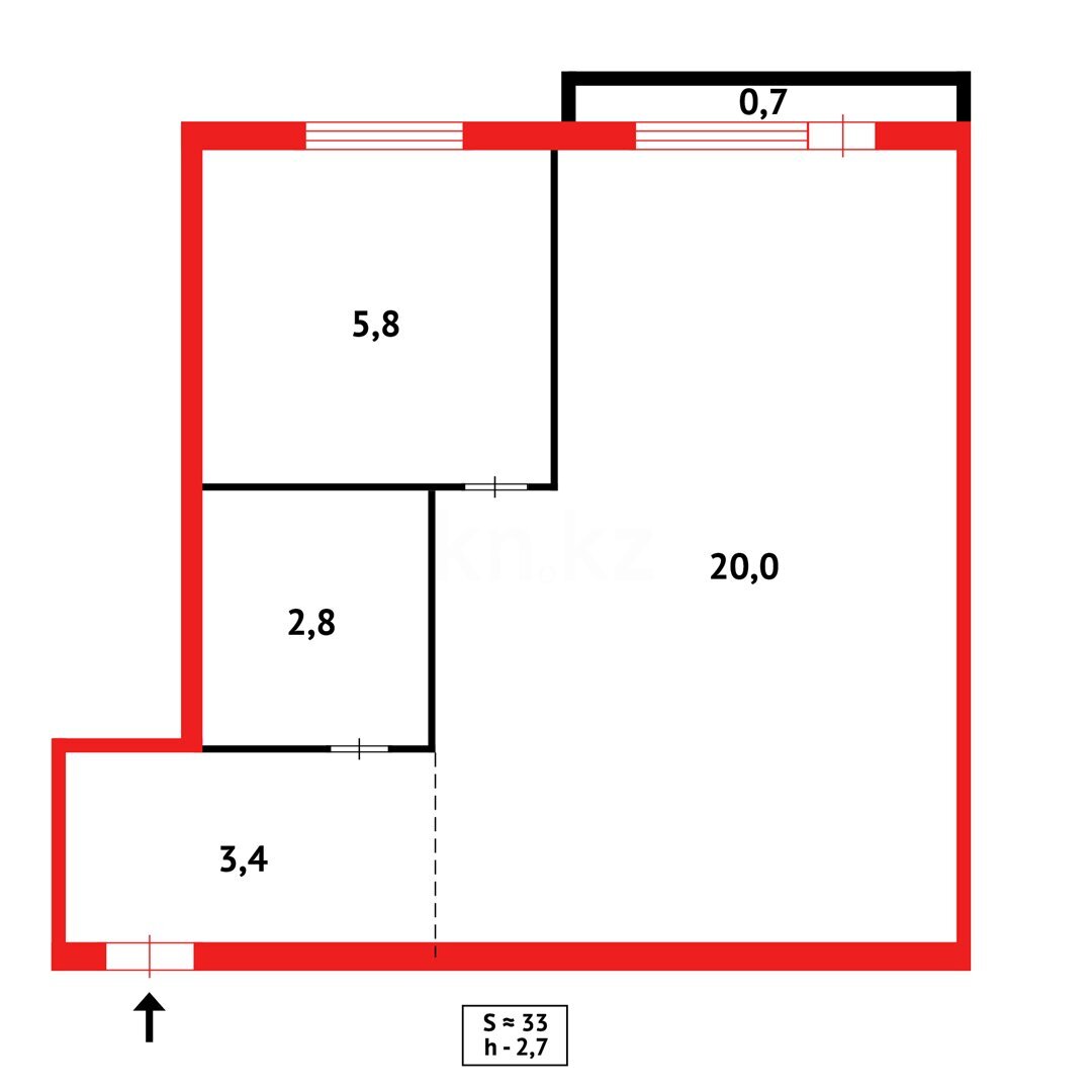 Продажа 1-комнатной квартиры, 31 м² в Караганде - фото 11
