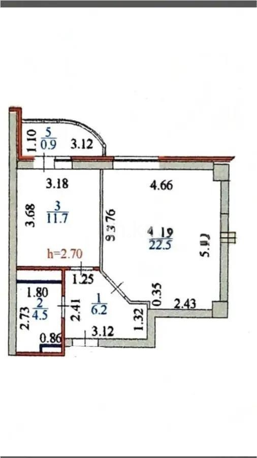 Продажа 1-комнатной квартиры, 46 м² в Астане - фото 4