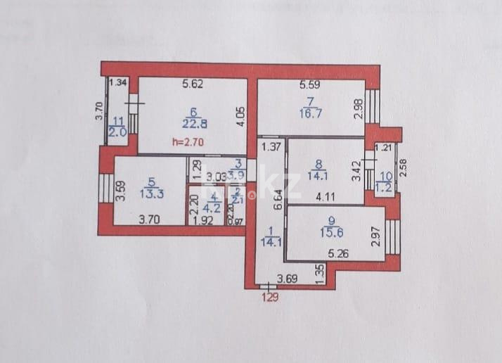 Продажа 4-комнатной квартиры, 110 м², ул. Муканова в Караганде - фото 35