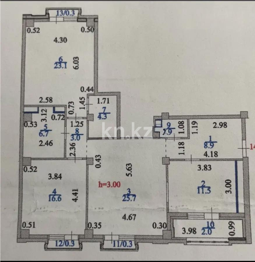 Продажа 3-комнатной квартиры, 104 м² в Астане