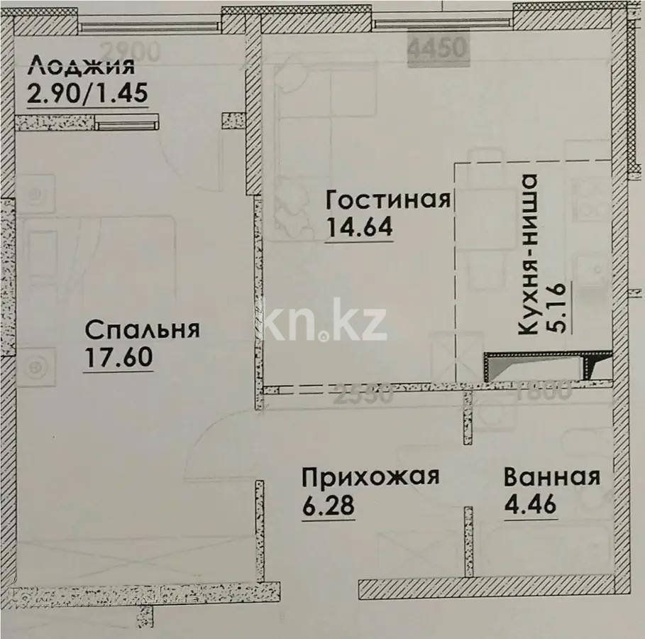 Продажа 2-комнатной квартиры, 50 м² в Алматы