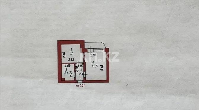 Продажа 1-комнатной квартиры, 25.4 м² в Астане