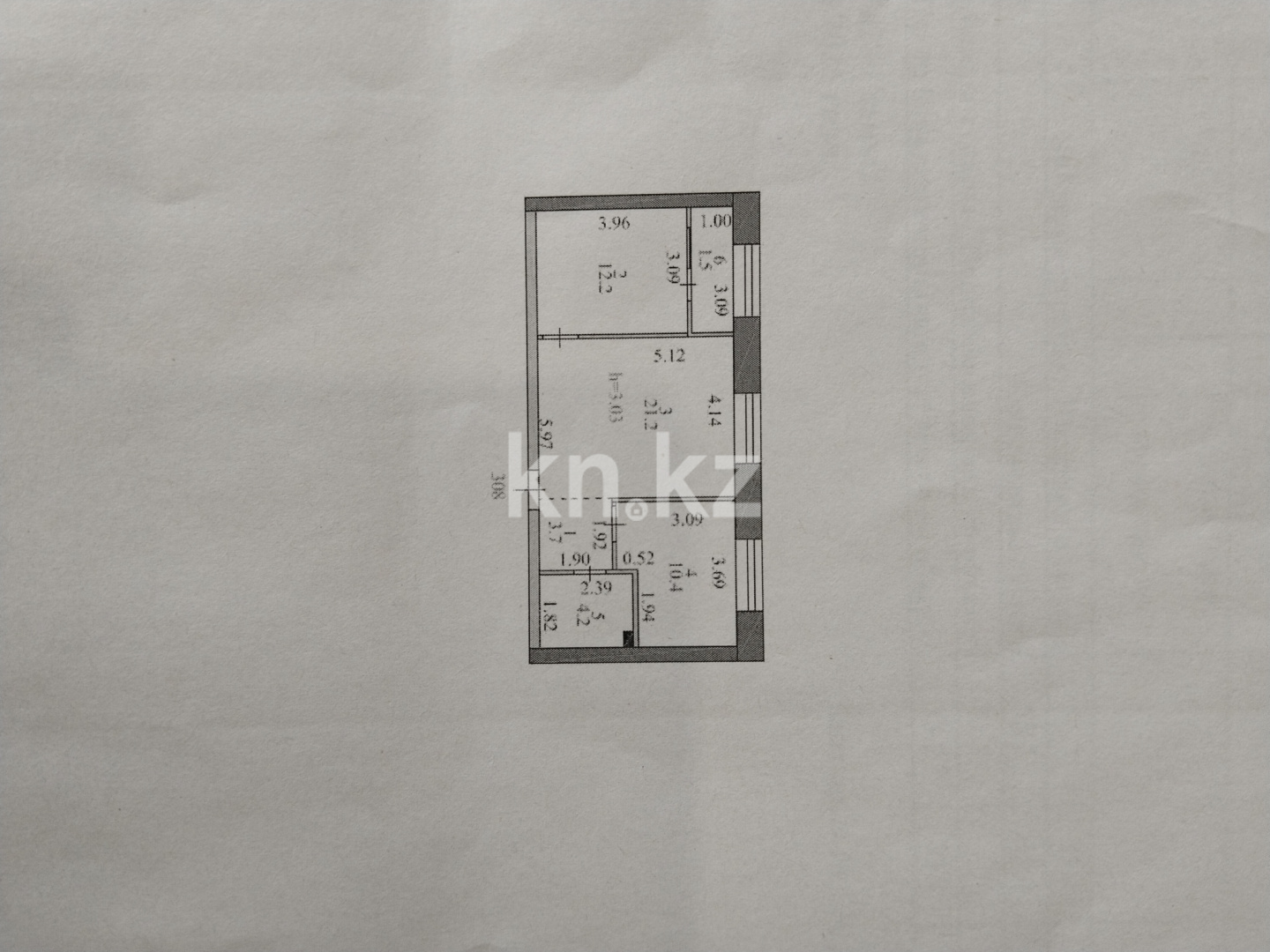 Продажа 2-комнатной квартиры, 53.2 м² в Астане