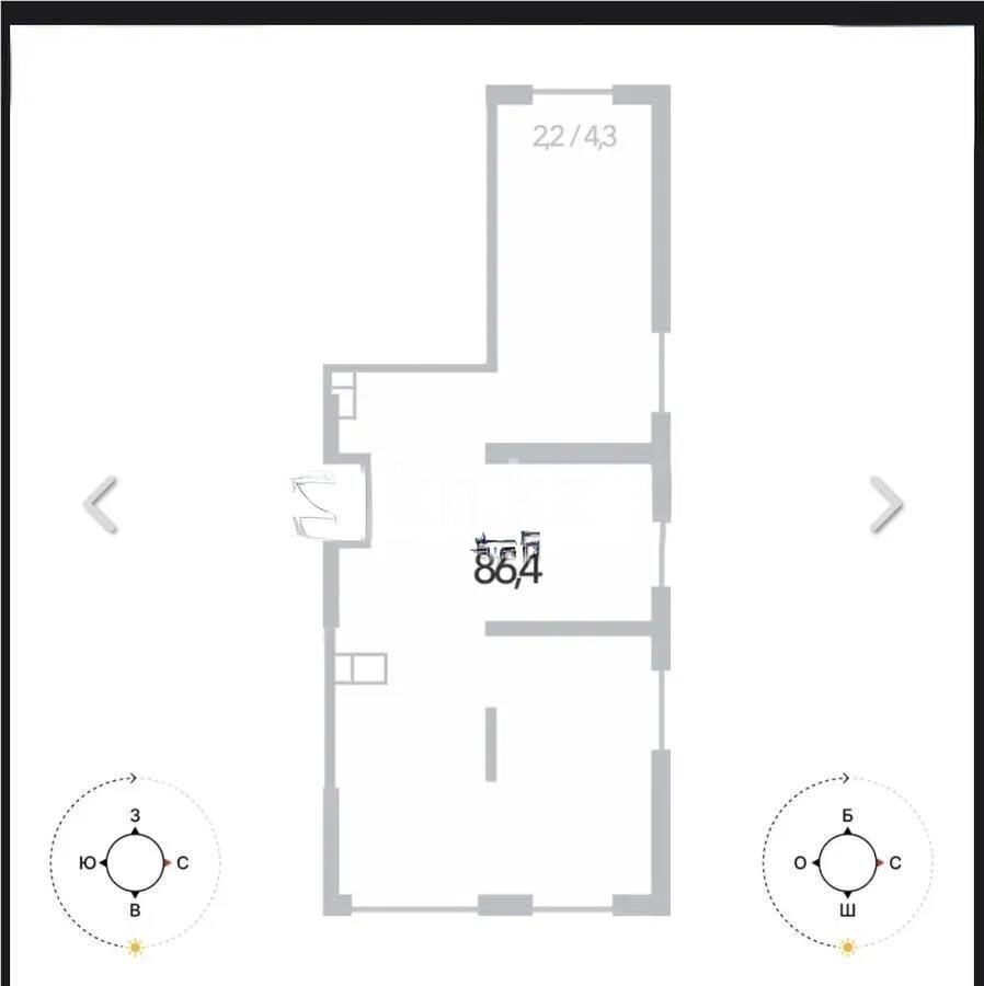 Продажа 3-комнатной квартиры, 86.4 м² в Алматы