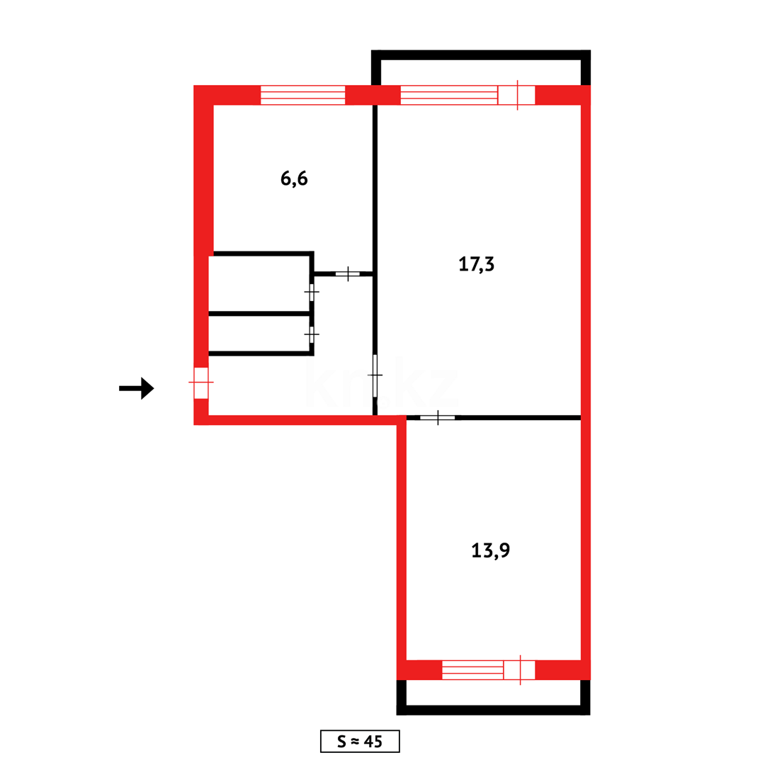 Продажа 2-комнатной квартиры, 45 м² в Сарани - фото 6