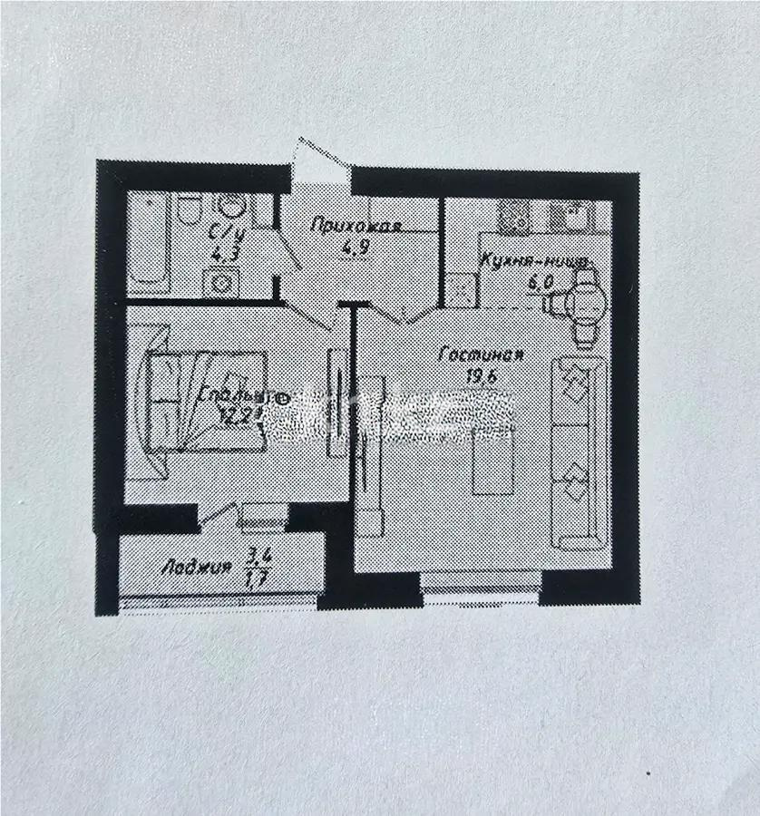 Продажа 2-комнатной квартиры, 49 м² в Астане