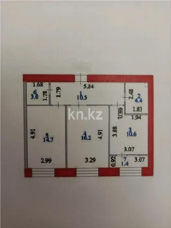 Продажа 2-комнатной квартиры, 60.8 м², ул. Е-15, дом  16 в Астане
