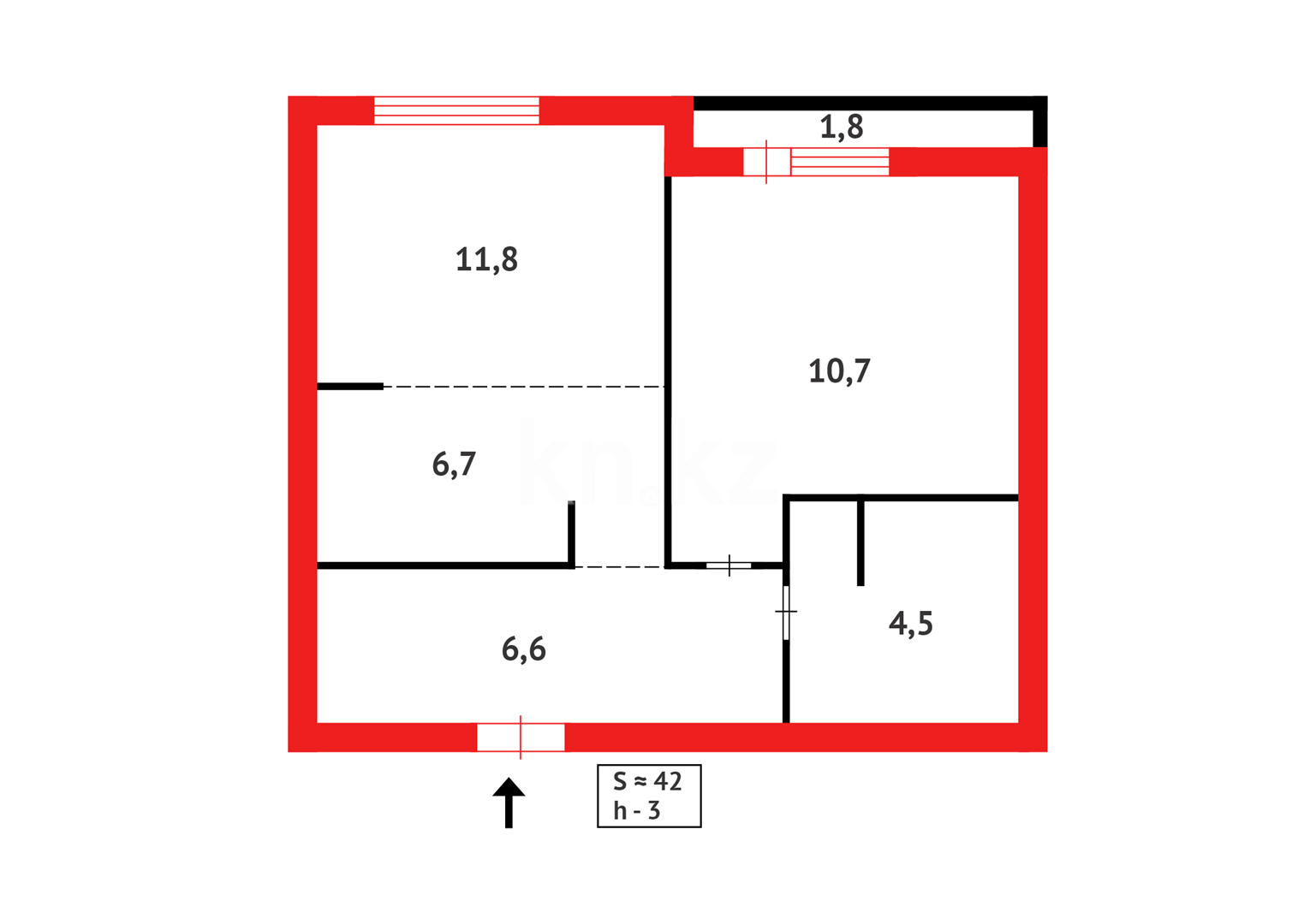 Продажа 2-комнатной квартиры, 42.1 м² в Астане - фото 16