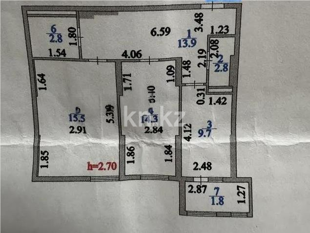 Продажа 2-комнатной квартиры, 60.8 м² в Астане - фото 6