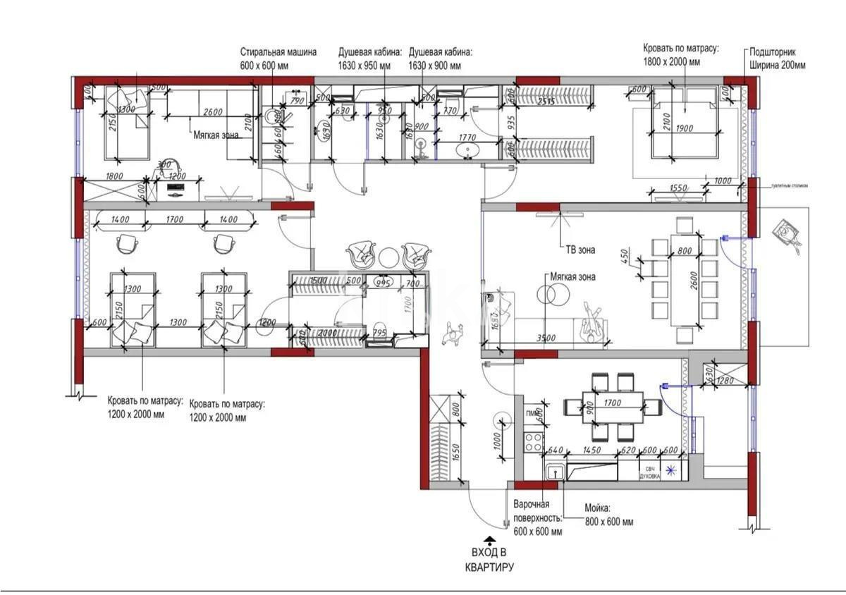 Продажа 4-комнатной квартиры, 172 м², ул. Сейдимбека, дом  110/2 в Алматы - фото 5