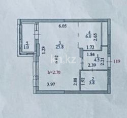 Продажа 1-комнатной квартиры, 41 м² в Астане