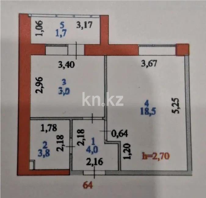 Продажа 1-комнатной квартиры, 40 м² в Астане - фото 5