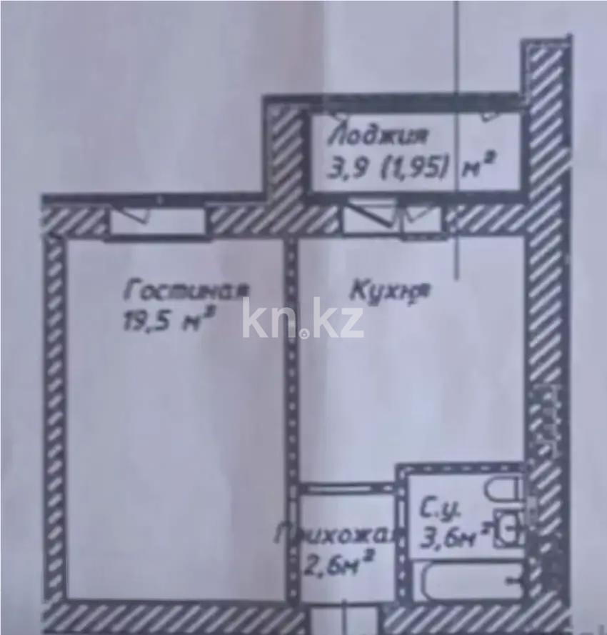 Продажа 1-комнатной квартиры, 39.56 м² в Астане