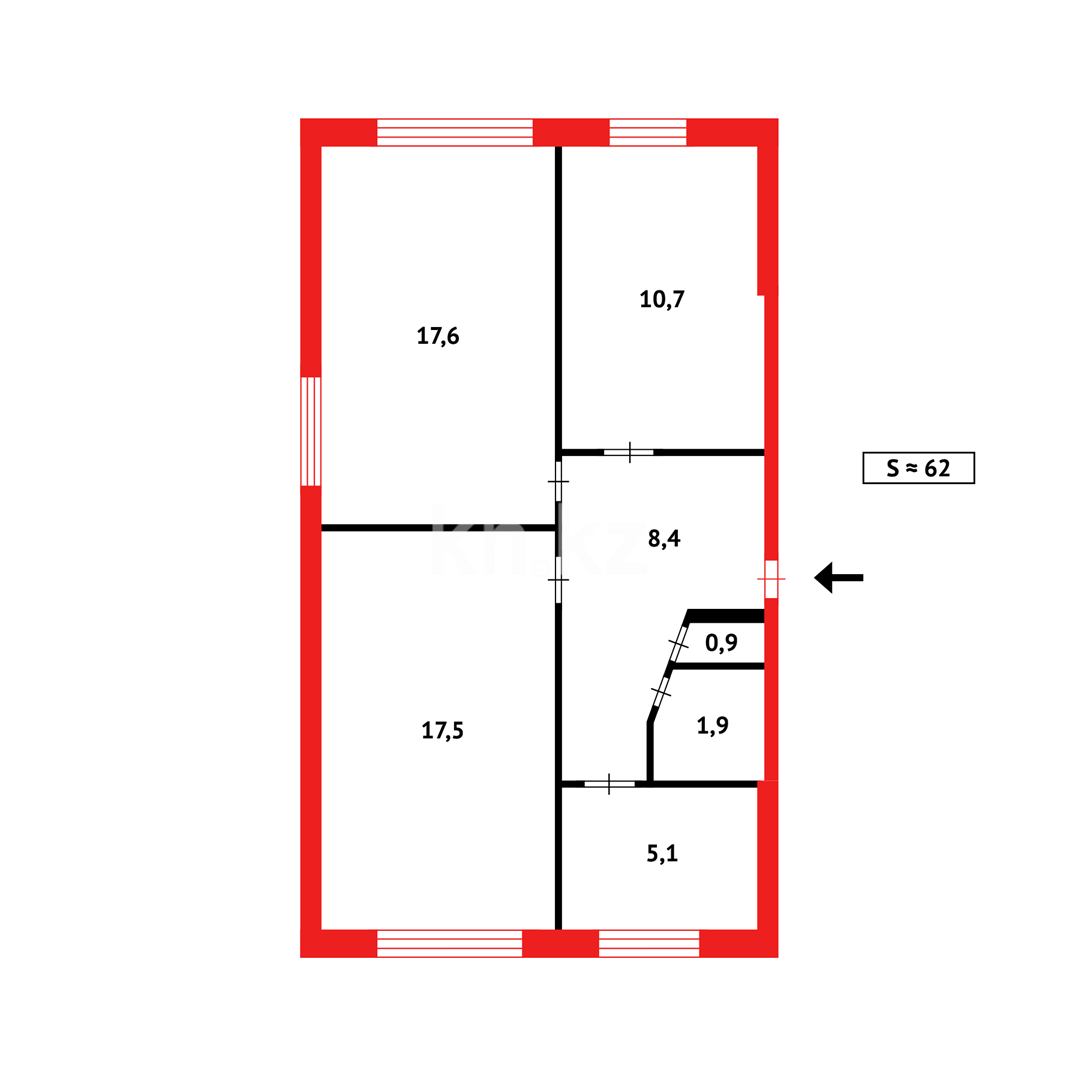 Продажа 3-комнатной квартиры, 61 м², пр. Металлургов в Темиртау - фото 14