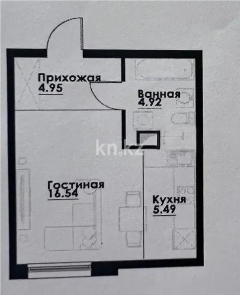 Продажа 1-комнатной квартиры, 32 м² в Алматы