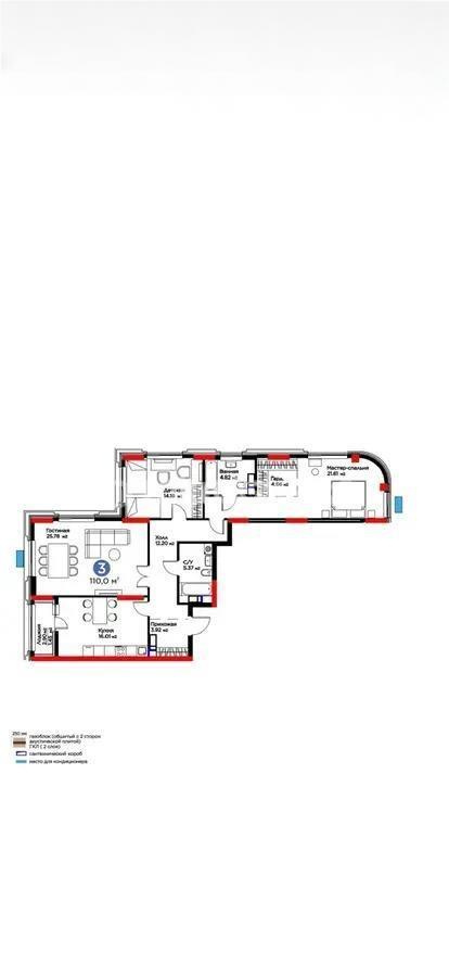 Продажа 3-комнатной квартиры, 110 м², ул. Рыскулова, дом  9 стр в Астане