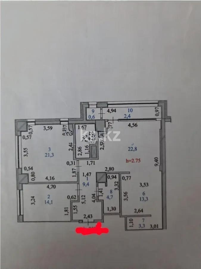 Продажа 3-комнатной квартиры, 96 м² в Астане - фото 4