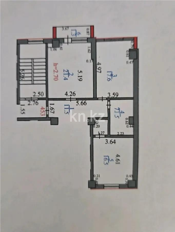 Продажа 2-комнатной квартиры, 75 м² в Караганде