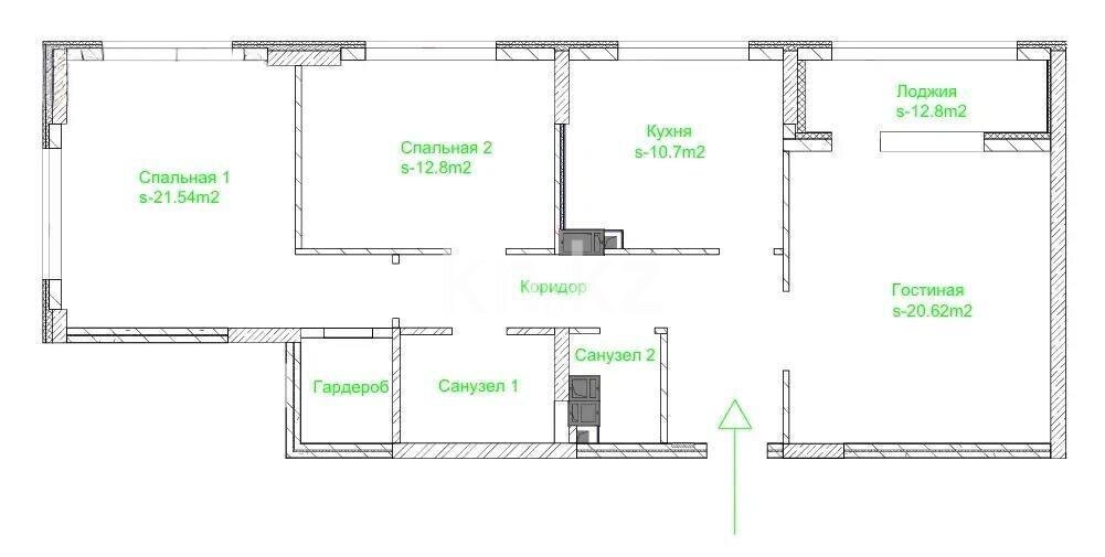 Продажа 3-комнатной квартиры, 85 м² в Астане