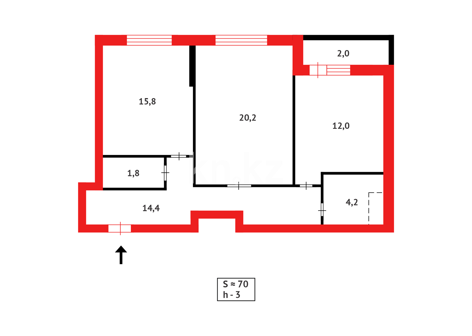 Продажа 2-комнатной квартиры, 70 м² в Астане - фото 14