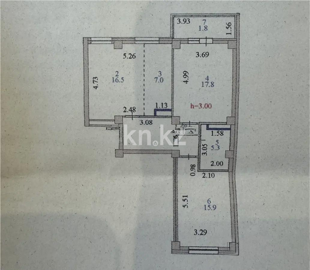Продажа 2-комнатной квартиры, 74 м², пр. Кошкарбаева, дом  13 в Астане - фото 6