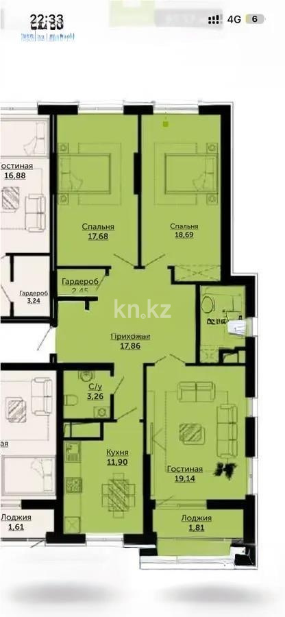 Продажа 3-комнатной квартиры, 98 м² в Астане - фото 8