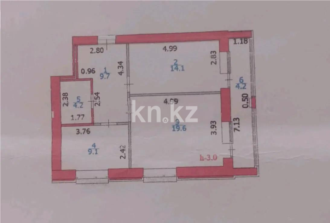 Продажа 2-комнатной квартиры, 61 м², пр. Туран, дом  46Б в Астане - фото 4