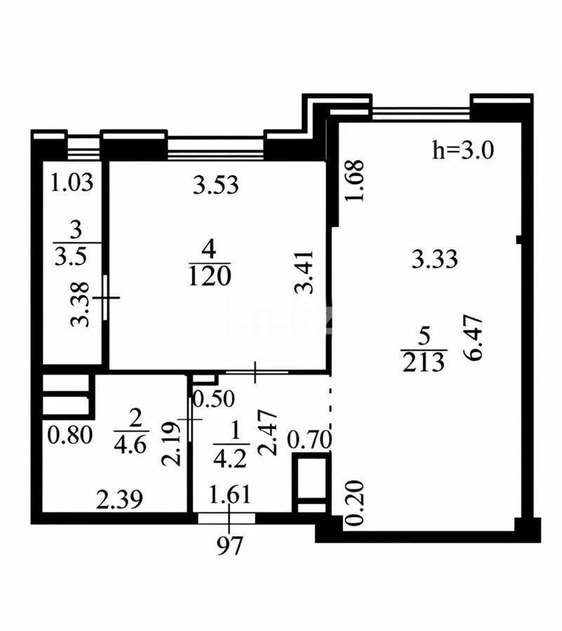 Продажа 2-комнатной квартиры, 47 м², пр. Улы Дала, дом  56/1 в Астане
