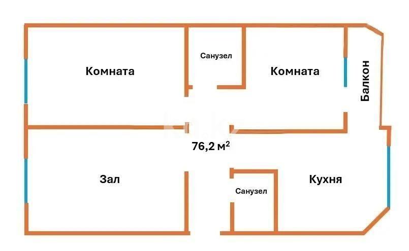Продажа 3-комнатной квартиры, 76 м² в Астане - фото 3
