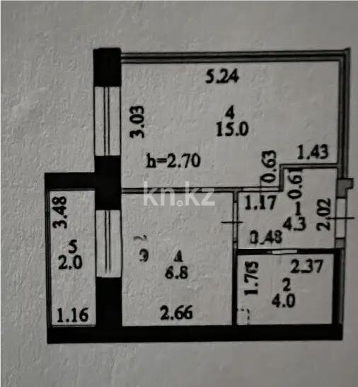 Продажа 1-комнатной квартиры, 34 м² в Астане