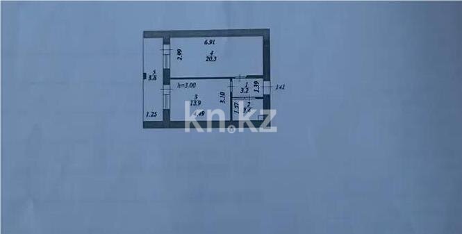 Продажа 1-комнатной квартиры, 44.8 м² в Астане