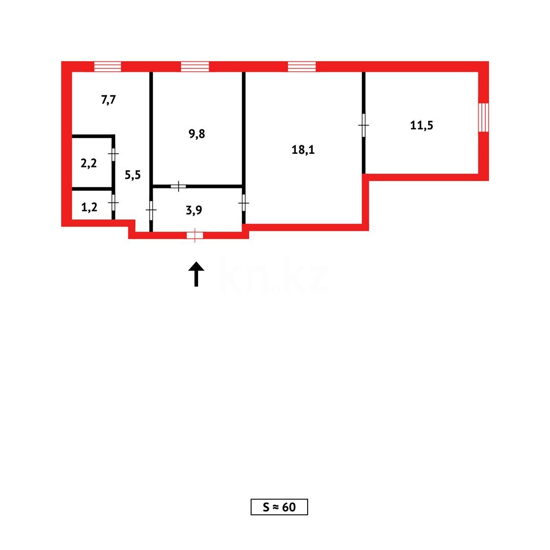 Продажа 3-комнатной квартиры, 60 м² в Темиртау - фото 13